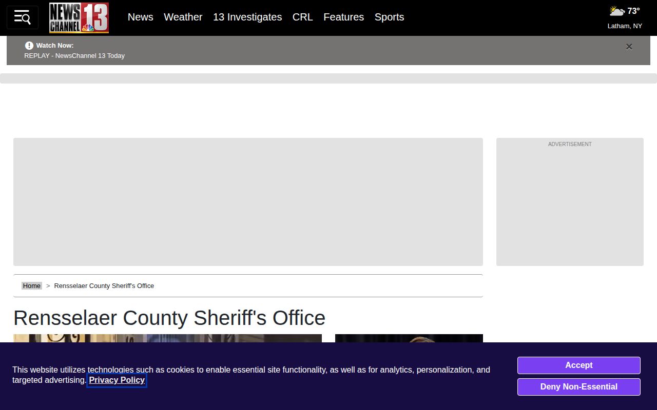 Rensselaer County Sheriff public-safety coverage on WNYT, not an official booking roster